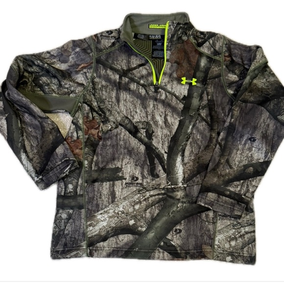 Under Armour Kids Forest Camo Jacket - Brown and Green - Picture 1 of 6